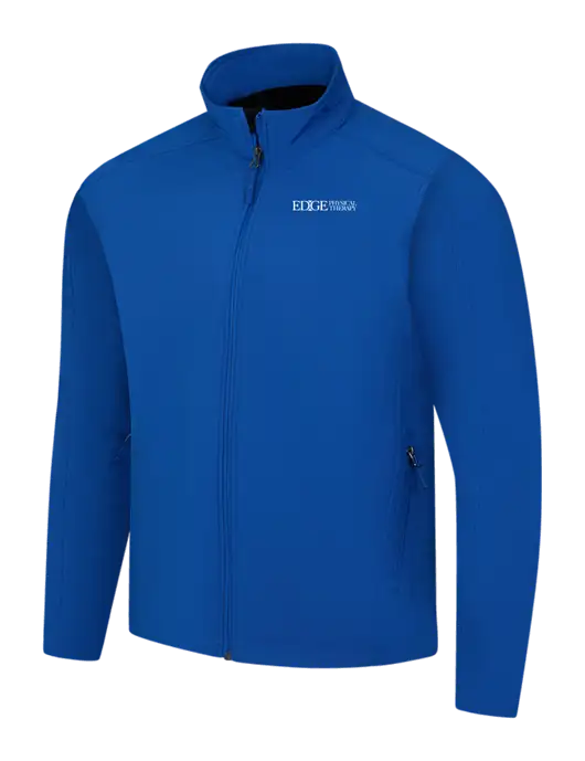Dark Royal Core Soft Shell Jacket w/Edge Physical Therapy Logo