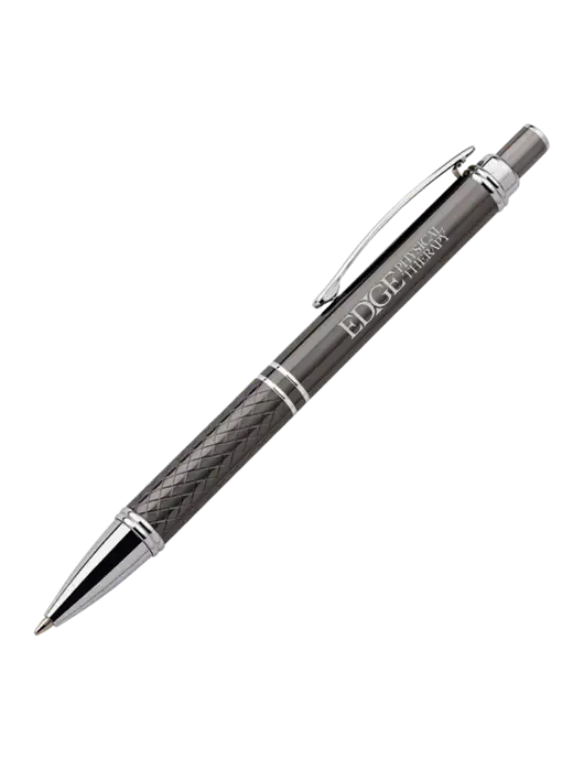 Dark Grey Stellar Scribe Pen - Black Ink w/Edge Physical Therapy Logo