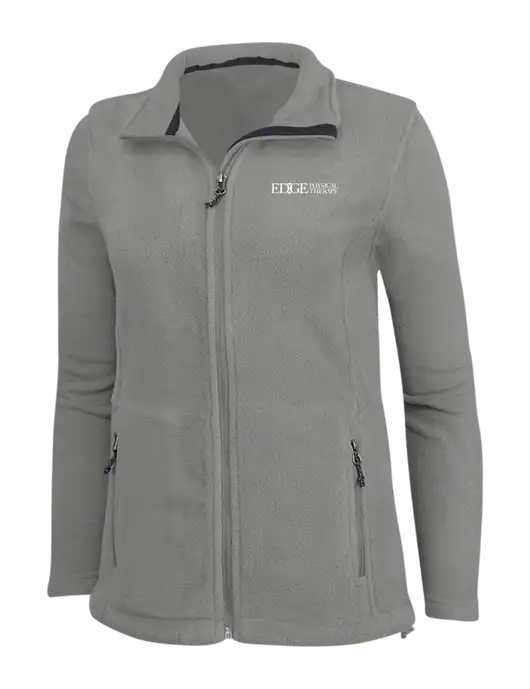 Womens Medium Grey Fleece Jacket w/Edge Physical Therapy Logo