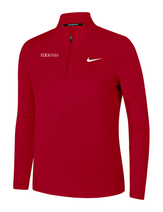 Nike Red Womens Dri-FIT Element 1/2-Zip Pullover w/Edge Physical Therapy Logo