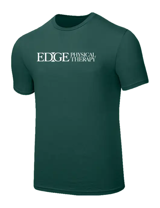 Seriously Soft Dark Green T-Shirt w/Edge Physical Therapy Logo