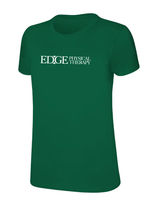 Womens Ring Spun Kelly Green 4.5 oz T-Shirt w/Edge Physical Therapy Logo