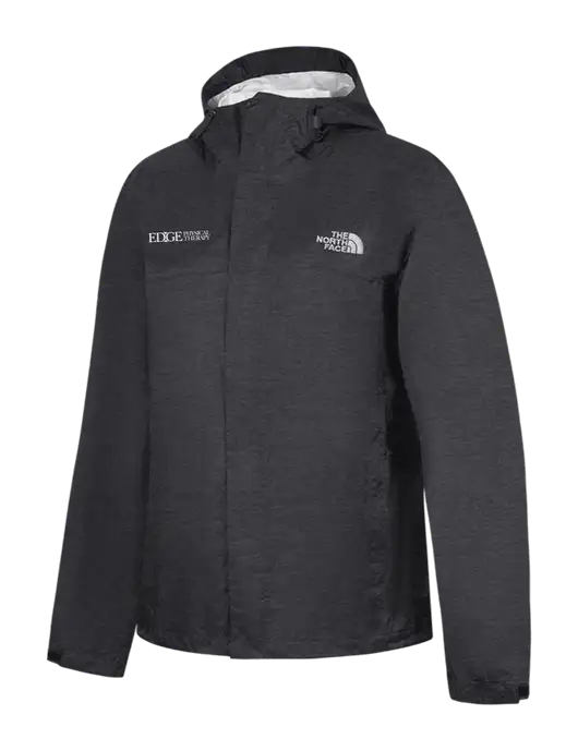 The North Face Dark Grey Heather DryVent Rain Jacket w/Edge Physical Therapy Logo
