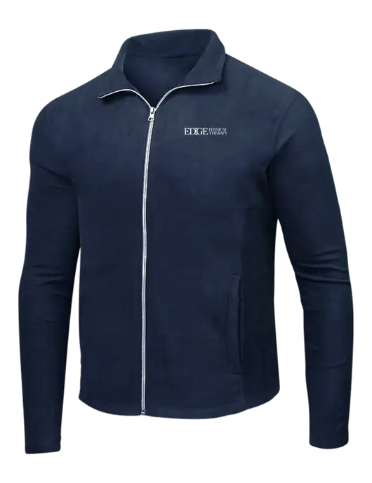Navy Microfleece Jacket w/Edge Physical Therapy Logo