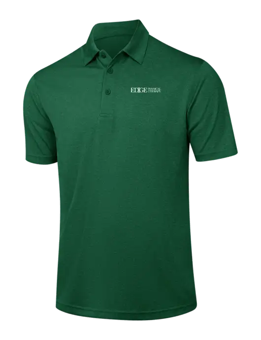 Dark Green Heather Contender Polo w/Edge Physical Therapy Logo