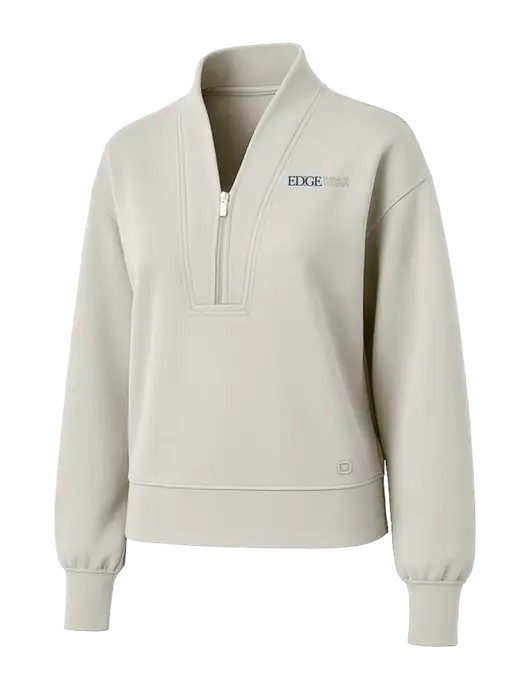 OGIO Womens Ivory Transcend 1/4-Zip w/Edge Physical Therapy Logo