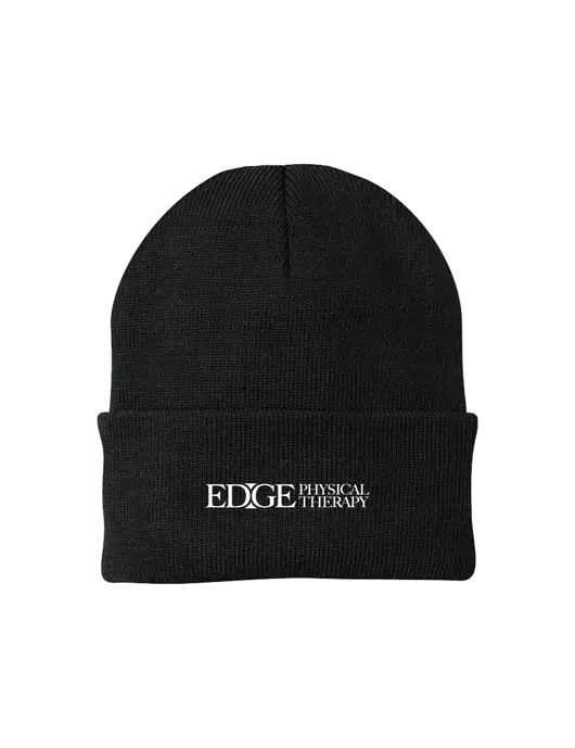 Black Knit Cap w/Edge Physical Therapy Logo