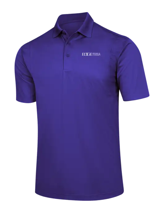 Purple Micropique Sport-Wick Polo w/Edge Physical Therapy Logo