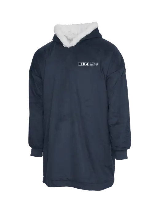 Wearable Lodge Navy Blanket w/Edge Physical Therapy Logo