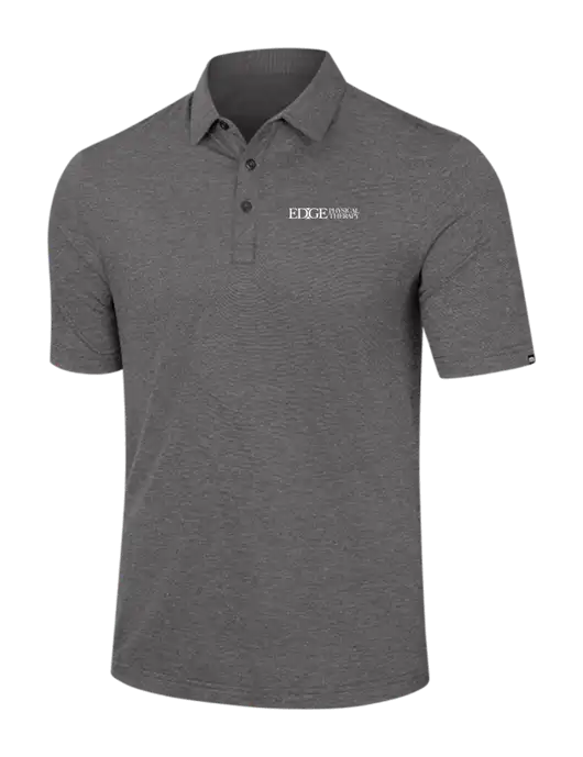 TravisMathew Dark Grey Heather Sunnyvale Polo w/Edge Physical Therapy Logo