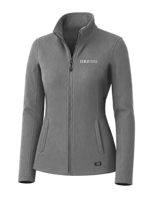 OGIO Medium Grey Womens Grit Fleece Jacket w/Edge Physical Therapy Logo