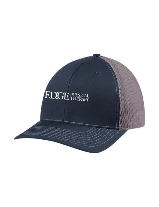 Richardson Adjustable Snapback Original 112 Trucker Cap Navy w/Charcoal Mesh w/Edge Physical Therapy Logo