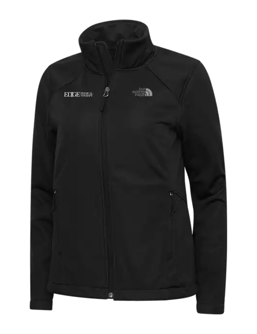North Face Womens Black Ridgewall Soft Shell Jacket w/Edge Physical Therapy Logo