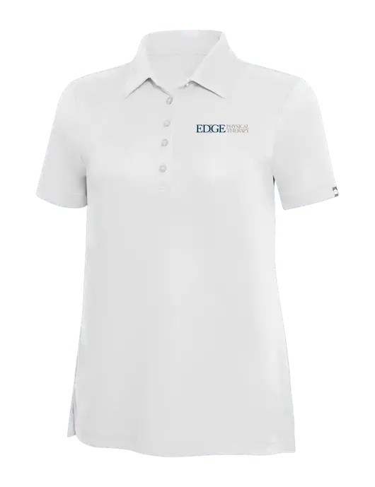 TravisMathew White Solid Womens Oceanside Polo w/Edge Physical Therapy Logo
