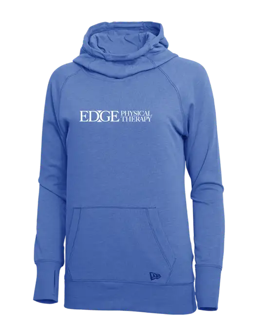 New Era Royal Heather Womens Tri-Blend Fleece Pullover Hoodie w/Edge Physical Therapy Logo
