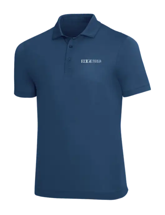 Mercer+Mettle Very Dark Sapphire Blue Stretch Jersey Polo w/Edge Physical Therapy Logo