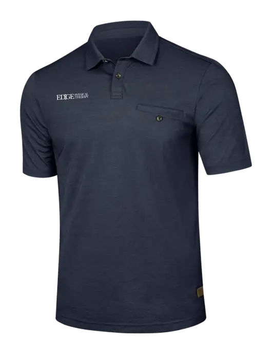 TravisMathew Navy Sunsetters Pocket Polo w/Edge Physical Therapy Logo