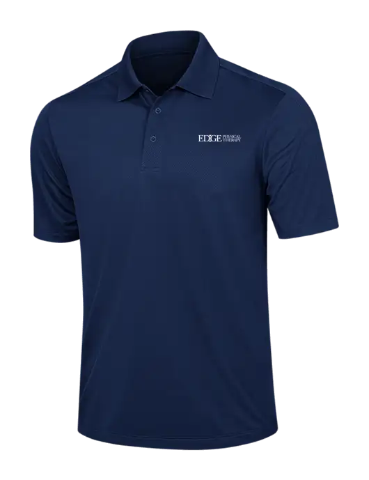 Dark Navy Diamond Textured Jacquard Polo w/Edge Physical Therapy Logo