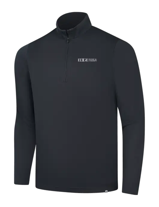 TravisMathew Black Coveside ¼-Zip w/Edge Physical Therapy Logo
