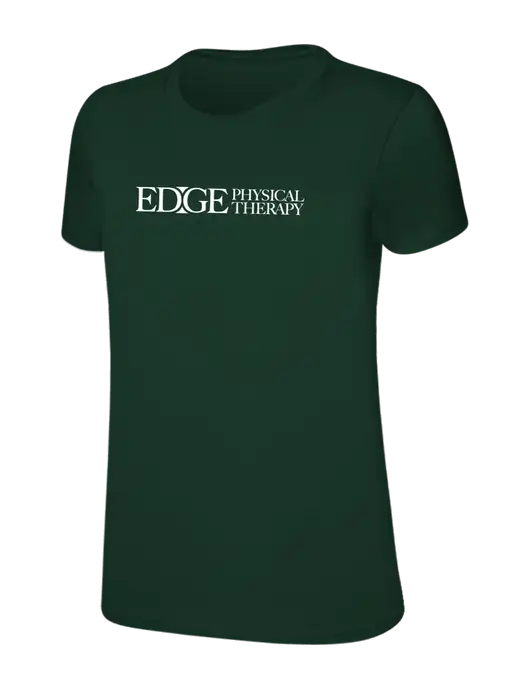 Womens Ring Spun Forest Green 4.5 oz T-Shirt w/Edge Physical Therapy Logo