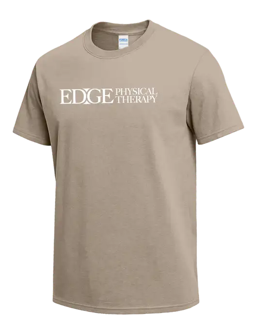 Tan Heavyweight 6.1 oz T-Shirt w/Edge Physical Therapy Logo
