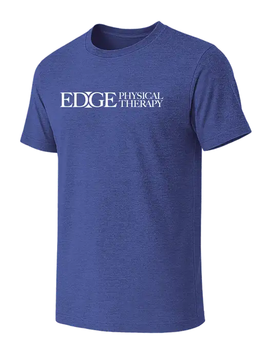 BELLA+CANVAS Heather Royal CVC Short Sleeve Tee w/Edge Physical Therapy Logo