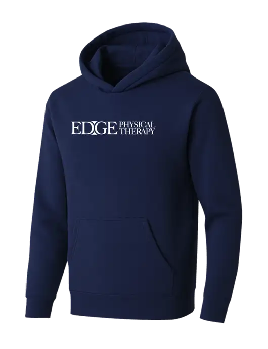 BELLA+CANVAS Navy Sponge Fleece Pullover Hoodie w/Edge Physical Therapy Logo