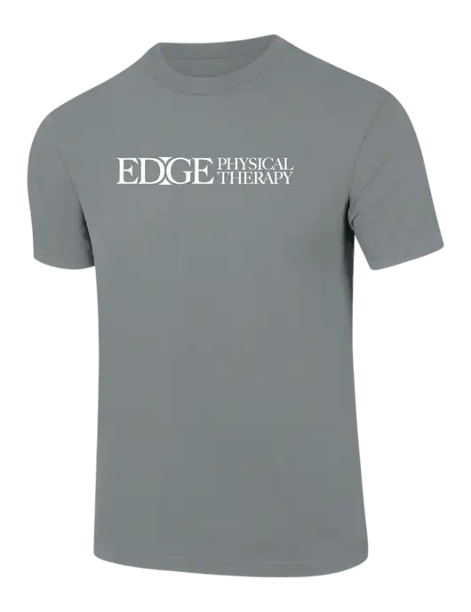 Comfort Colors 6.1 oz Medium Grey Heavyweight Ring Spun T-Shirt w/Edge Physical Therapy Logo