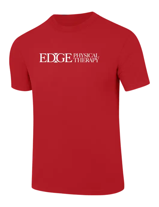 Comfort Colors 6.1 oz Red Heavyweight Ring Spun T-Shirt w/Edge Physical Therapy Logo