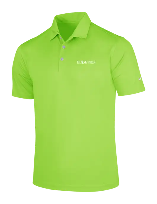 NIKE Light Kelly Green Dri-Fit Vertical Mesh Polo w/Edge Physical Therapy Logo