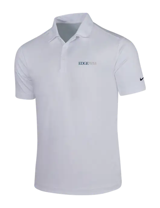 NIKE White Dri-Fit Vertical Mesh Polo w/Edge Physical Therapy Logo