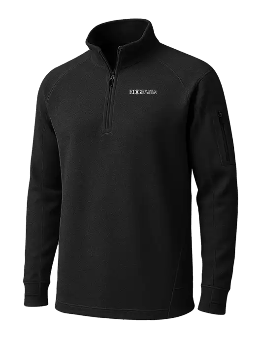 Black Tech Fleece 1/4 Zip Pullover w/Edge Physical Therapy Logo