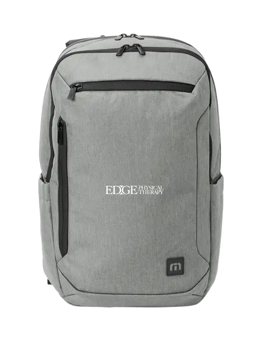 TravisMathew Light Grey Heather Duration Backpack w/Edge Physical Therapy Logo