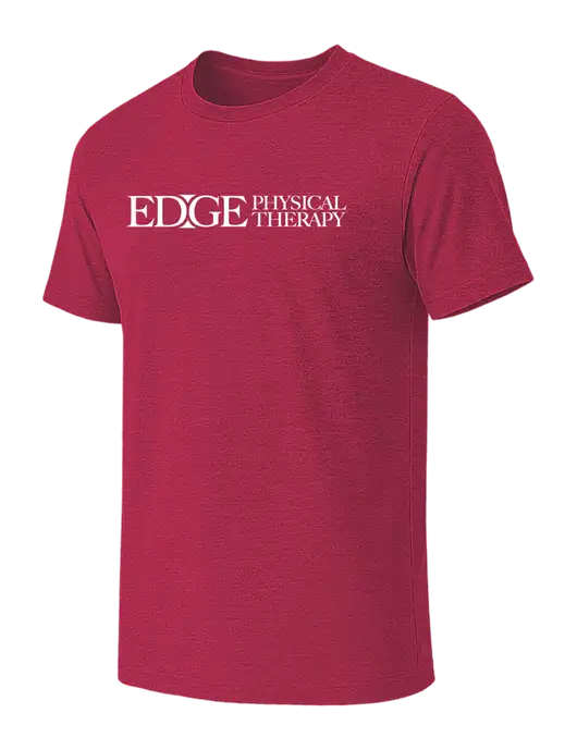 BELLA+CANVAS Heather Raspberry CVC Short Sleeve Tee w/Edge Physical Therapy Logo