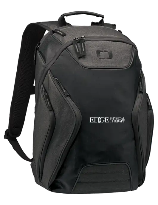OGIO Black/Heather Grey Hatch Laptop Backpack
 w/Edge Physical Therapy Logo