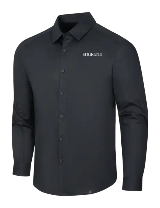 OGIO Black Commuter Woven Shirt w/Edge Physical Therapy Logo