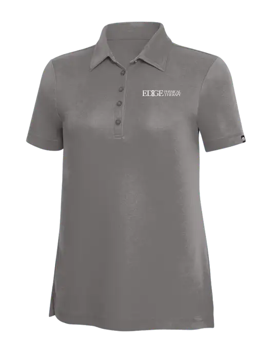 TravisMathew Grey Solid Womens Oceanside Polo w/Edge Physical Therapy Logo
