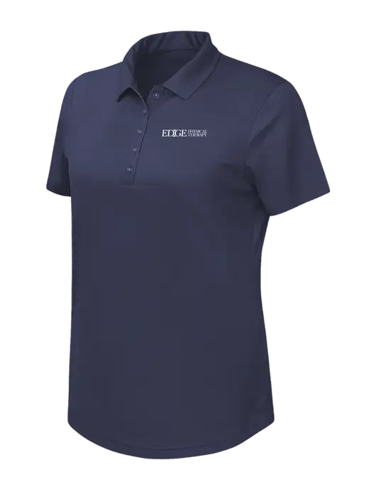 Callaway Womens Birdseye Navy Polo w/Edge Physical Therapy Logo