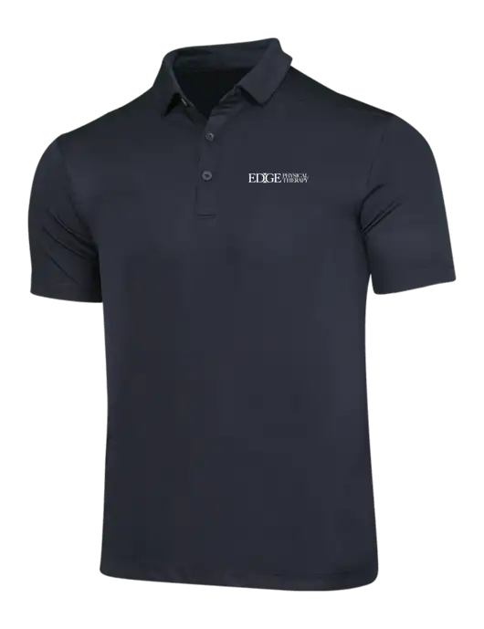 Black Posi-UV Pro Polo w/Edge Physical Therapy Logo