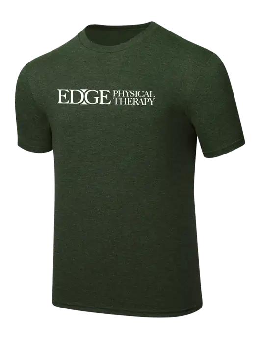 Simply Soft Heathered Forest Green 4.5oz  Poly/Combed Ring Spun Cotton T-Shirt w/Edge Physical Therapy Logo