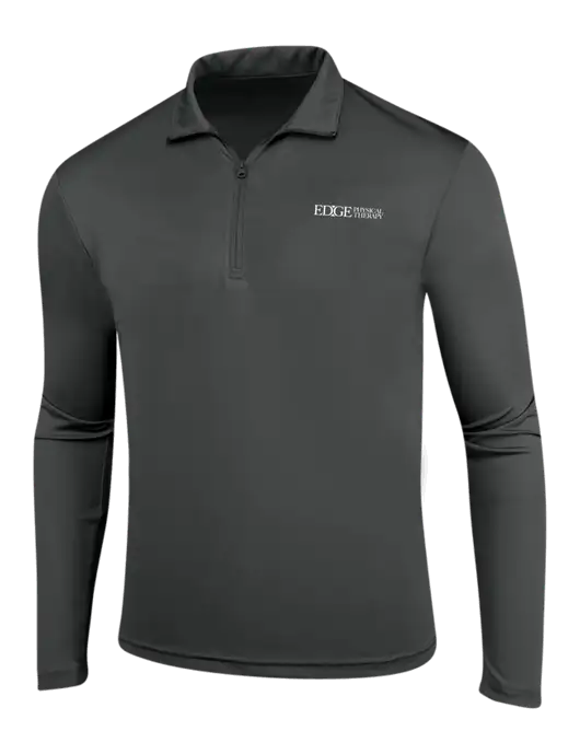 Dark Grey PosiCharge Competitor 1/4 Zip Pullover w/Edge Physical Therapy Logo