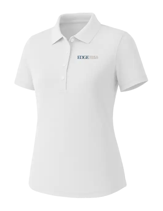 Callaway Womens Core Bright White Performance Polo w/Edge Physical Therapy Logo