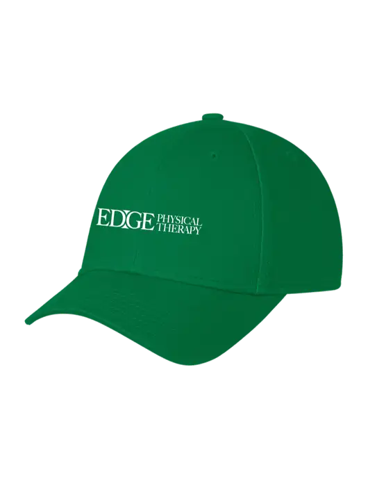 Kelly Green Structured Cap Hook & Loop w/Edge Physical Therapy Logo