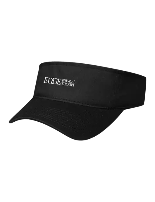 Black Cap Visor w/Edge Physical Therapy Logo
