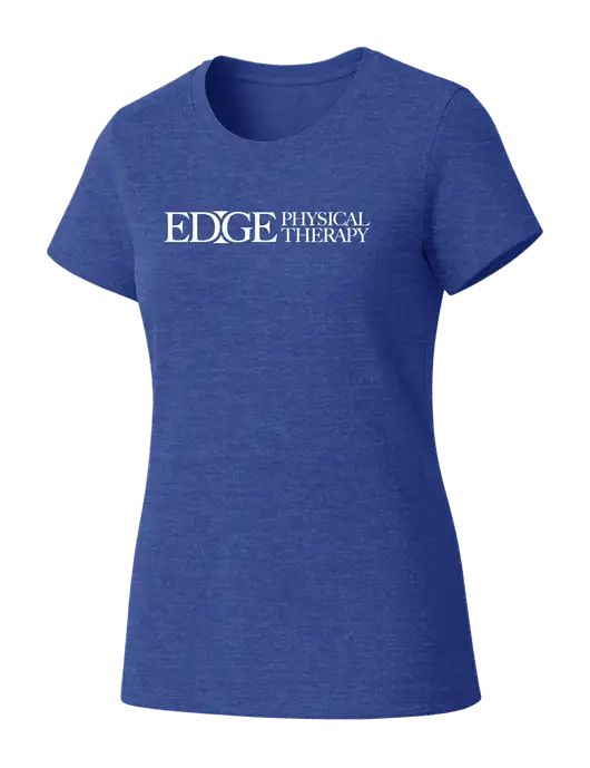 Womens Seriously Soft Royal Frost T-Shirt w/Edge Physical Therapy Logo