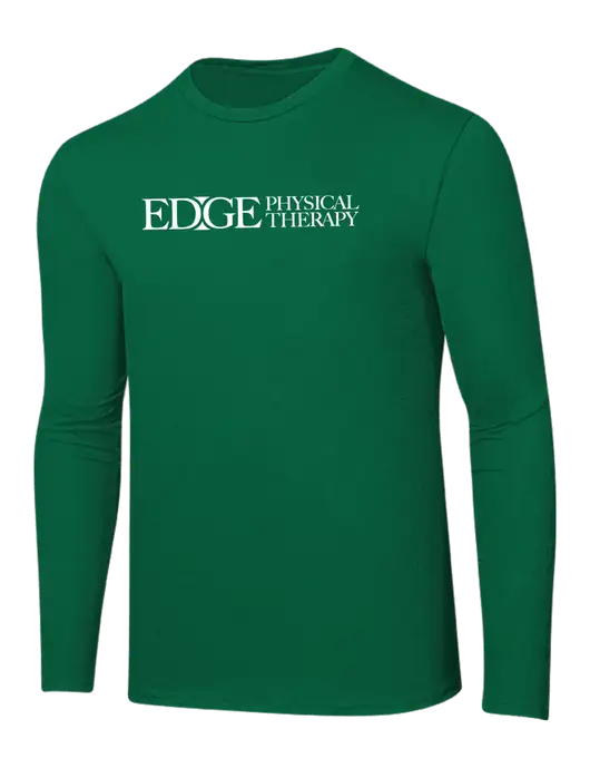 Ring Spun Kelly Green 4.5 oz Long Sleeve T-Shirt w/Edge Physical Therapy Logo