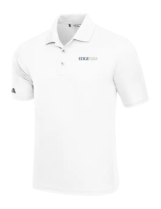 Adidas White Basic Sport Polo w/Edge Physical Therapy Logo