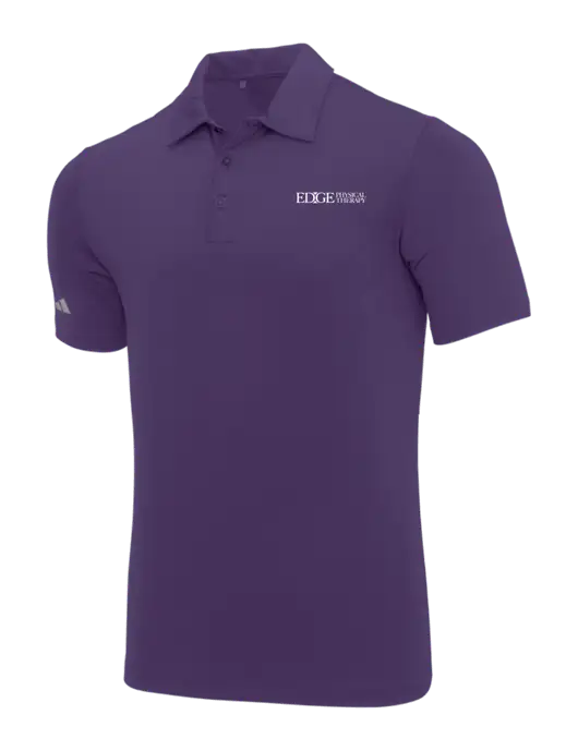 Adidas Purple Ultimate Solid Polo w/Edge Physical Therapy Logo