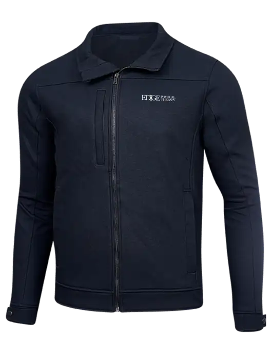 Cornerstone Navy Duck Bonded Soft Shell Jacket w/Edge Physical Therapy Logo