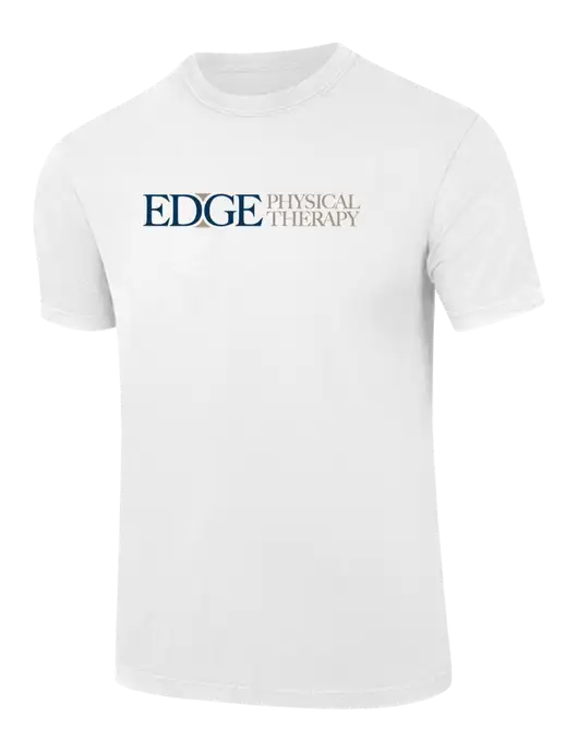 Comfort Colors 6.1 oz White Heavyweight Ring Spun T-Shirt w/Edge Physical Therapy Logo